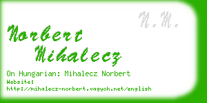 norbert mihalecz business card